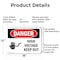 Signmission High Voltage Keep Out Danger Sign, Aluminum, 18in W x 12in L, 2PK OS-2PACK-DS-A-1218-L-1345 - alternate 6